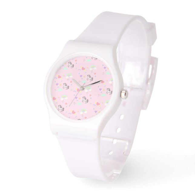 Rosa Unicorn Magic princess Girly-barn Armbandsur (Vinkel)