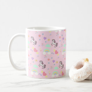 Rosa Unicorn Magic princess Girly-barn Kaffemugg