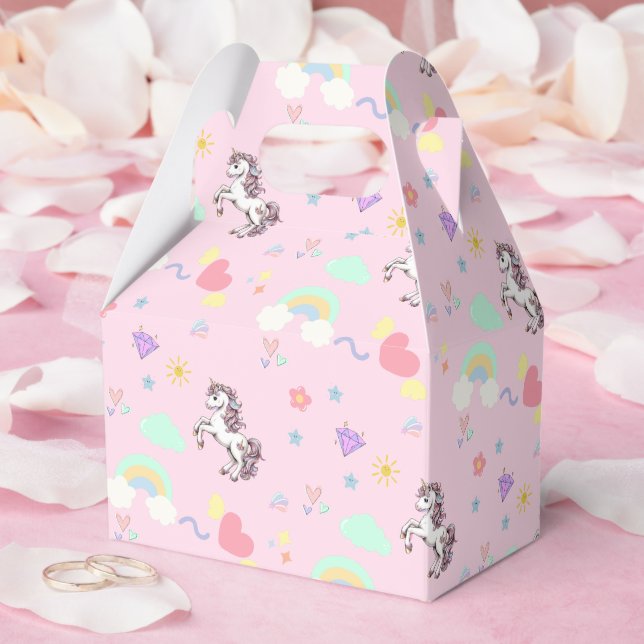 Rosa Unicorn Magic princess Girly-barn Presentaskar (Bröllop)