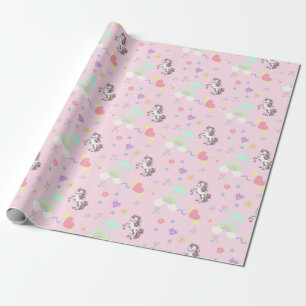 Rosa Unicorn Magic princess Girly-barn Presentpapper
