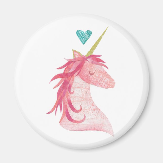 Rosa Unicorn Magic with Heart Magnet (Framsidan)