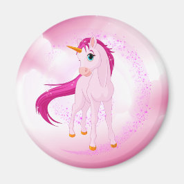 Rosa Unicorn Magnet