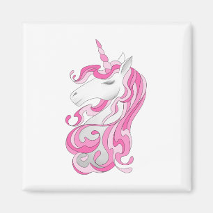 Rosa Unicorn Magnet