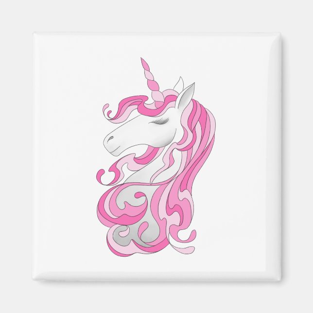 Rosa Unicorn Magnet (Framsidan)
