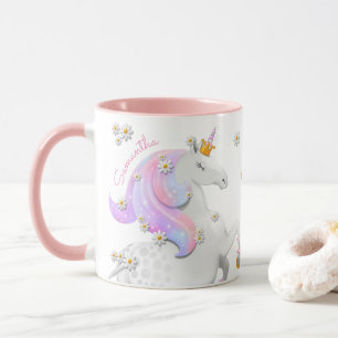 Rosa Unicorn Mugg