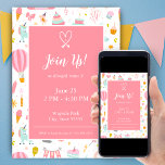Rosa Unicorn Party Mönster Girl Kid Birthday Inbjudningar<br><div class="desc">Lägg till en söt anpassningsbar vid födelsedagsfesten av din lilla flicka med den här beundransvärda inbjudan till rosa party mönster födelsedag. Inbjudan-kortet har giftiga roligtar som en enhörning, luftballong, docka, ballong, kaka och kaka. Lägg till information om party för en personlig. Inbjudan är ett sött tillägg till en födelsedagsfest- eller...</div>