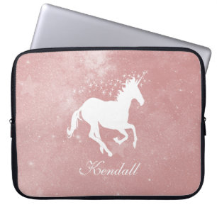 Rosa Unicorn Personlig Laptop sleeve