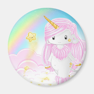 Rosa Unicorn Po Magnet