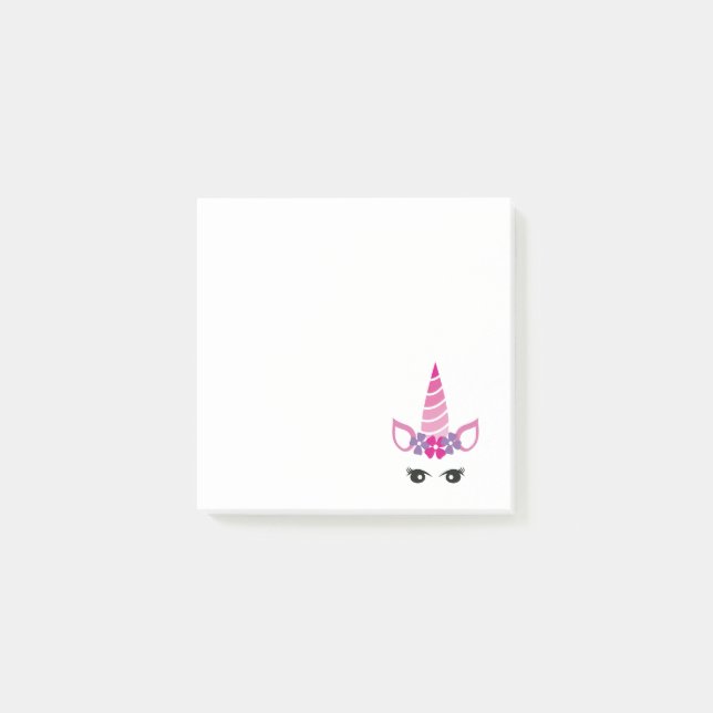 Rosa Unicorn Post-it Block (Framsida)