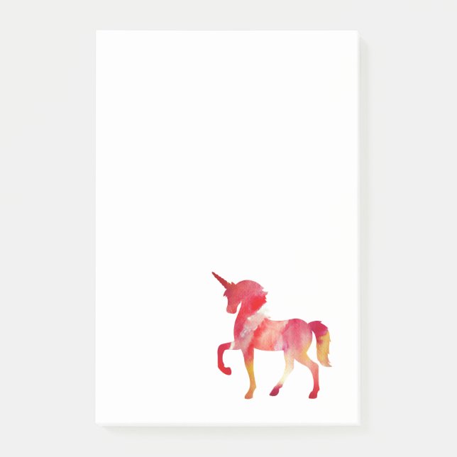 Rosa Unicorn Post-it Notes Block (Framsida)