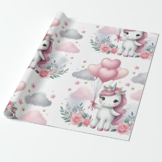 Rosa Unicorn Presentpapper