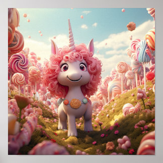 ROSA UNICORN Printable Poster