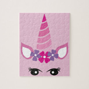 Rosa Unicorn Pussel