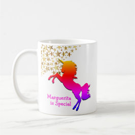 Rosa UNICORN Stars Personlig Kaffemugg
