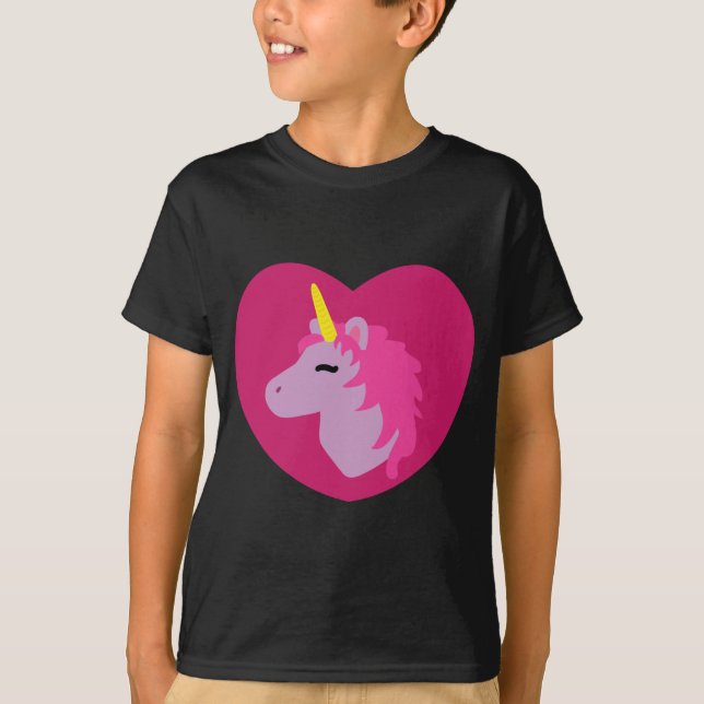 Rosa Unicorn T-Shirt (Framsida)