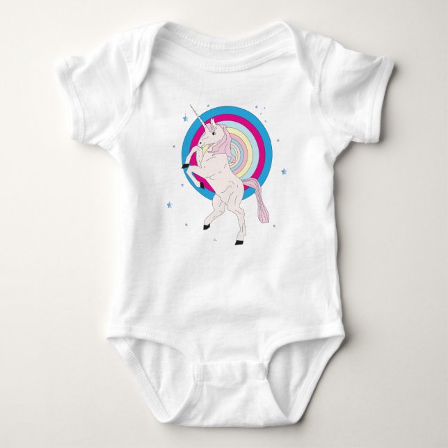 Rosa Unicorn T Shirt (Framsida)