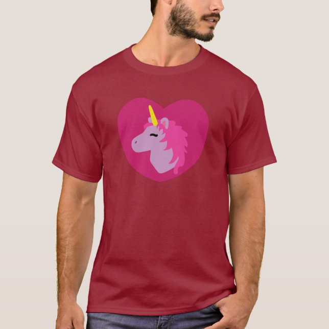 Rosa Unicorn T-Shirt (Framsida)