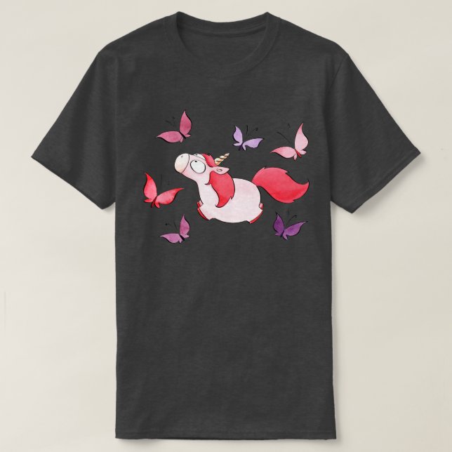 Rosa Unicorn T Shirt (Design framsida)