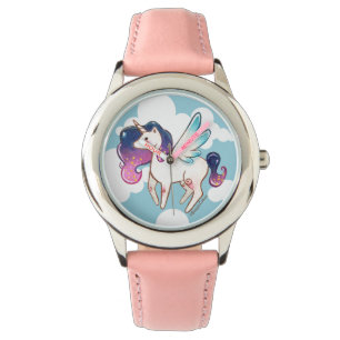 Rosa Unicornklocka för rostfritt stål Armbandsur