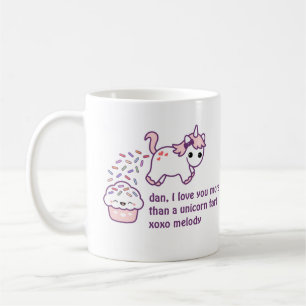 Rosa UnicornPoop Kaffemugg