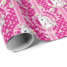 Rosa Unicorns är Magic Personlig Birthday Presentpapper