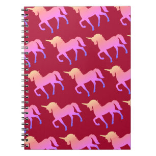 Rosa Unicorns bärbara dator Anteckningsbok