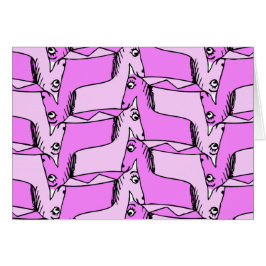 Rosa Unicorns hälsningskort