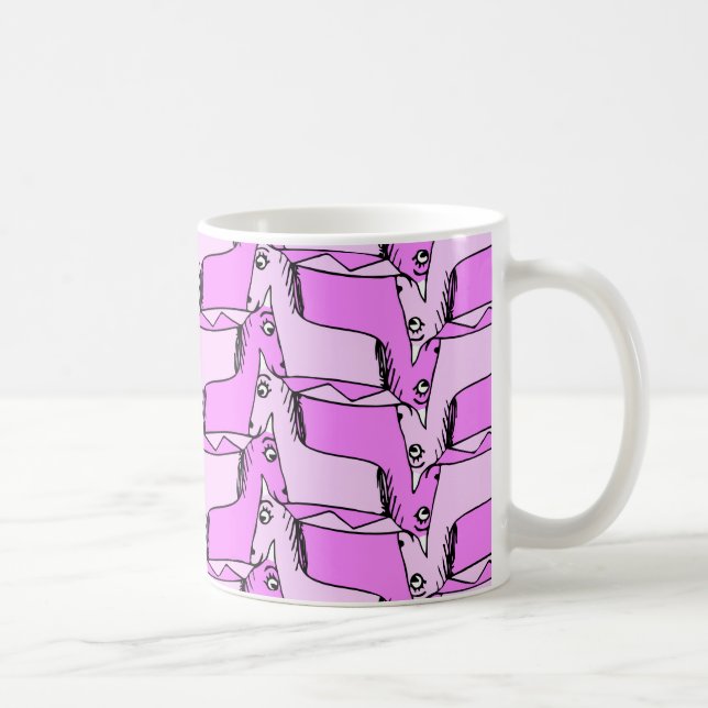 Rosa Unicorns Kaffemugg (Höger)