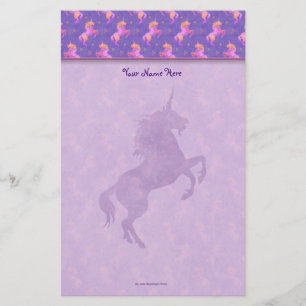 Rosa Unicorns överträffar gränsen Brevpapper