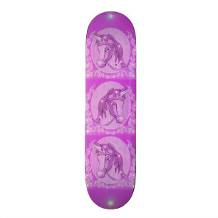 Rosa Unicorns Skateboard Bräda 19,5 Cm