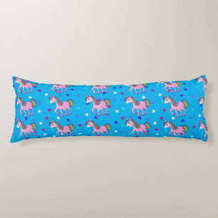 Rosa Unicorns & Star Print Body Pillow Kroppskudde