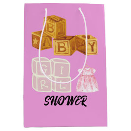 Rosa Unik Flicka Dice Baby Shower Gift-säck