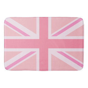 Rosa Union Jack/Flagga Design Badrumsmatta