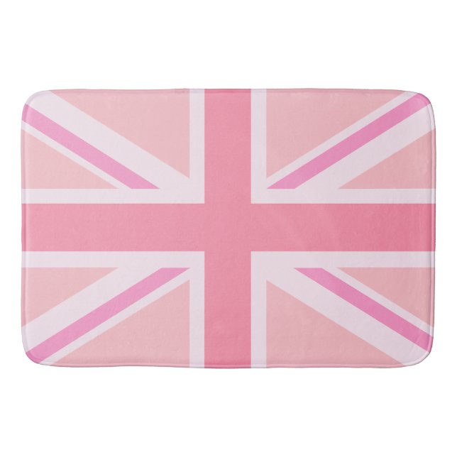 Rosa Union Jack/Flagga Design Badrumsmatta (Framsidan)