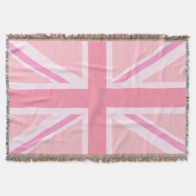 Rosa Union Jack/Flagga Mysfilt (Framsidan)
