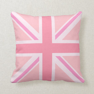 Rosa Union Jack/Flagga Square Design Kudde