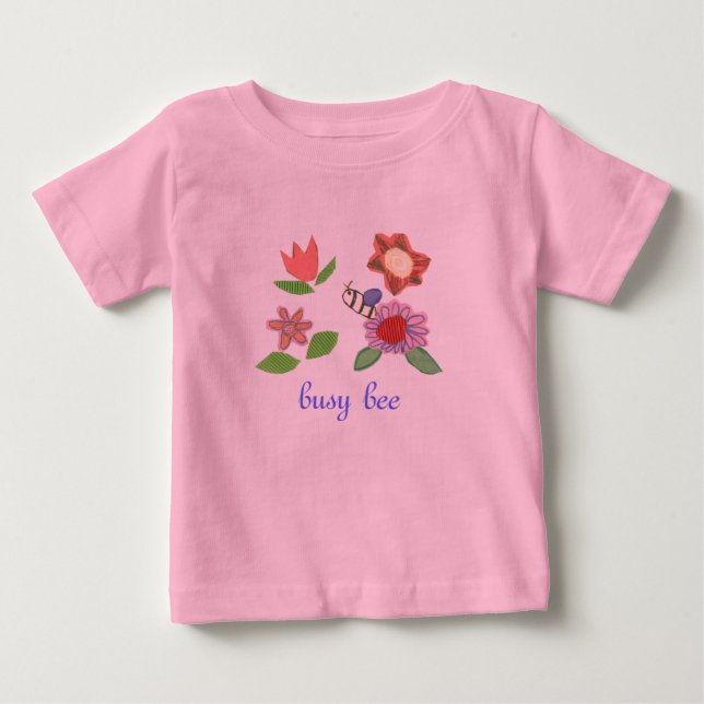 Rosa upptagen bin-tröja t-shirt (Framsida)