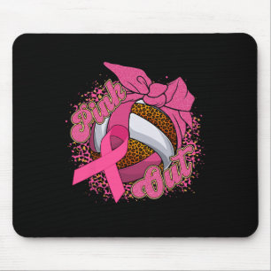 Rosa ut Breast Cancer Leopard volleybyll Byll Pin Musmatta