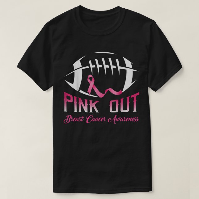Rosa ut Shirt Breast Cancball För manar Wome T Shirt (Design framsida)