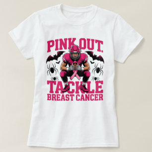 Rosa ut ur fotboll - bröstcancersvrak t shirt