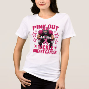 Rosa ut ur fotbollens medvetande om bröstcancer t shirt