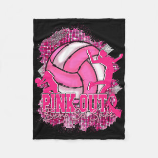 Rosa ut Volleybyll Rosa Ribbon Breast Cancer Awar Fleecefilt