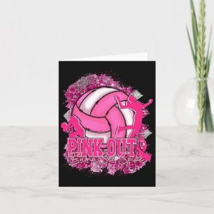 Rosa ut Volleybyll Rosa Ribbon Breast Cancer Awar Kort
