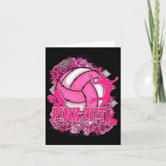 Rosa ut Volleybyll Rosa Ribbon Breast Cancer Awar Kort