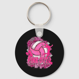 Rosa ut Volleybyll Rosa Ribbon Breast Cancer Awar Nyckelring