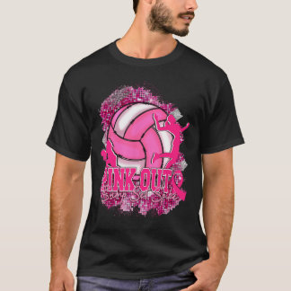 Rosa ut Volleybyll Rosa Ribbon Breast Cancer Awar T Shirt