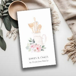  Rosa Utensils Catering Blommigt Roller Whisk Visitkort