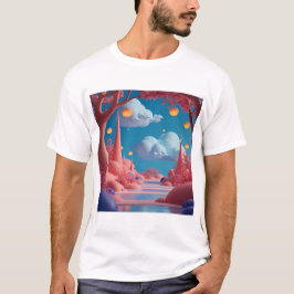 Rosa utomjordisk värld t shirt