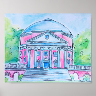 Rosa UVA Rotunda Poster