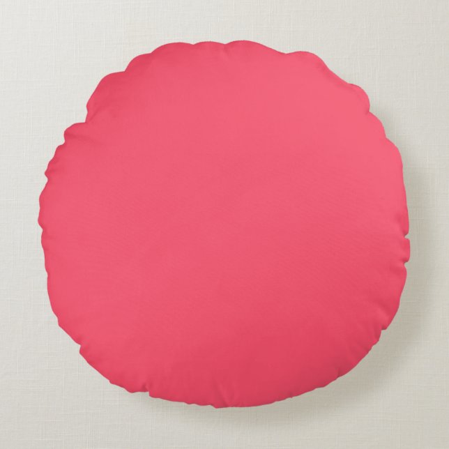 Rosa, Vacker, Solid, Modern, Enkel, Trendig Rund Kudde (Framsidan)